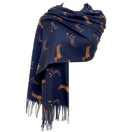 GFM® Cashmere Texture Dog Scarf for Autumn and Winter (DGSHL), Dg-00 Navy