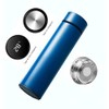 Termo Digital 500ml Inteligente De Acero Inoxidable (Azul)
