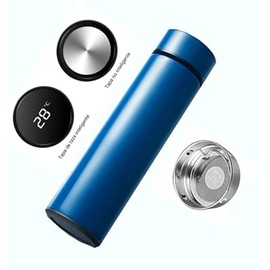 Termo Digital 500ml Inteligente De Acero Inoxidable (Azul)                                                                                            