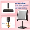 Ruacq Makeup Mirror with Lights, 4000mAh Rechargeable Magnifying Mirror with