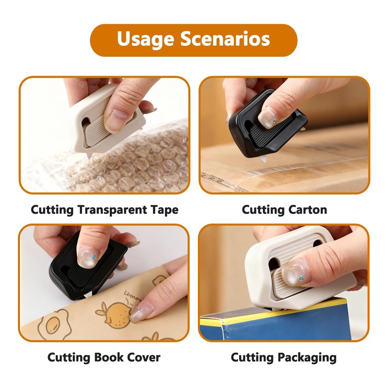 2 Pack Mini Ceramic Box Cutters – Auto-Retract, Magnetic, Pocket-Size