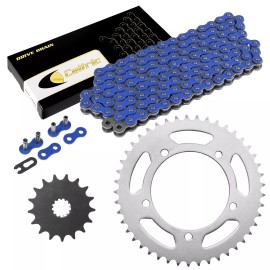Caltric Blue Drive Chain And Sprocket Kit for Suzuki GSX-R750 2006-2018