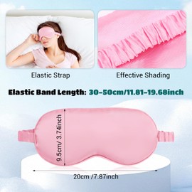 Cutecrop 50 Pcs Silk Sleep Mask Blackout for Women Men, Adjustable Comfortable Eye Cover Blindfold No Pressure for Sleeping, Travel, Napping, 5 Colors(Classic Color)
