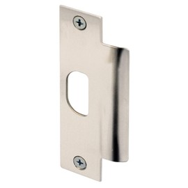 Prime-Line U 11199 Door Strike, Commercial, ASA 1-1/4 x 4-7/8 In. with Screws, Satin Nickel Finish (Single Pack)