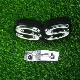 1Pc 1971 Chevy Chevelle El Camino Emblem Grille Super Sports SS Dynacorn with Retainers Replacement for SS (Silver Black White)