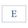 Caspari Navy Embossed Initials Boxed Note Cards in Letter E,