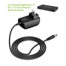 For Ubiquiti AC Adapter For Ubiquiti EdgeRouter 12 ER-12 12-Port Advance Network Router Powe