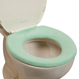 Miles Kimball Elastic Cushioned Toilet Seat Cover Universal Fit Green