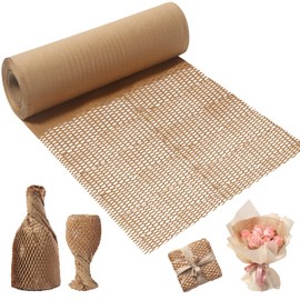 30cm X 100M Paper Bubble Wrap Roll, Brown Packing Paper for Moving and Gifts, Brown Honey Comb Packing Paper, Great Alternative to All Plastic Wraps