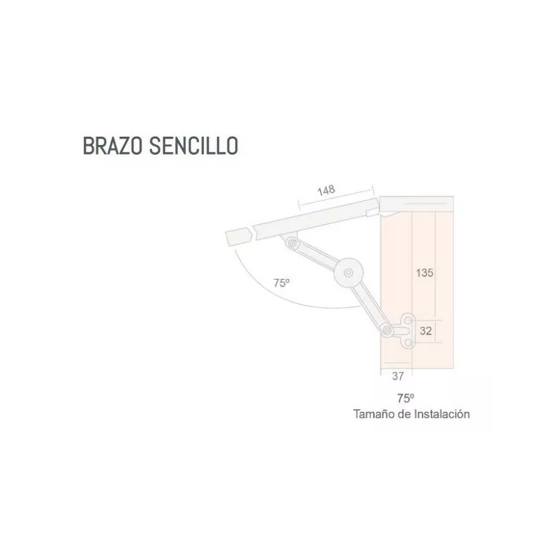 HERRAJES GA Brazo Elevable Para Puertas De Cocina Gabinetes 2