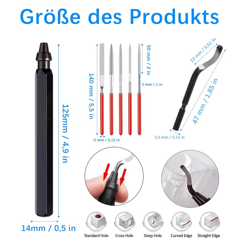 Deburring Tool, Metal Deburring Tool, 360° Rotating Metal Deburring, Deburring
