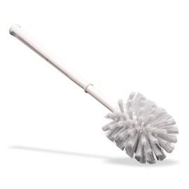 Sparta Flo-Pac Toilet Bowl Brush for Commercial Restrooms, Heavy Duty Toilet Brush with Plastic Handle for Bathrooms, 11 Inches, White