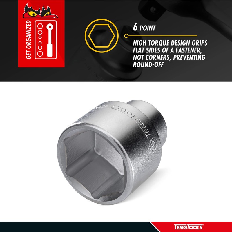Teng Tools 32MM 3/4 Inch Drive 6 Point Metric Shallow