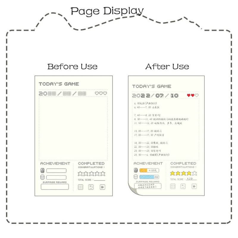 Undated Daily Planner 365 Days Note Game Design Pocket Organizer