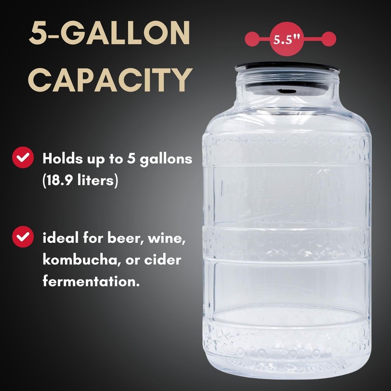 Big Mouth Bubbler® EVO - 5 Gallon Wide Mouth Glass