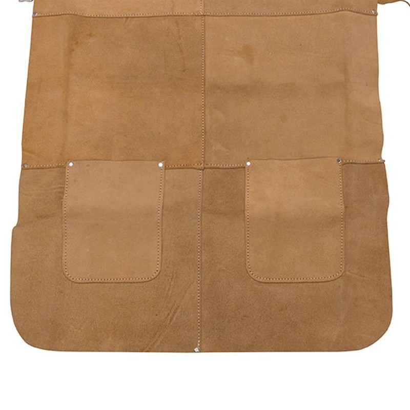 Daptez ® Welders Apron Leather Workshop Apron Full Length DIY