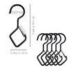 Hoshisea Pack of 12 Hanging Hooks, S Hooks, Black, Used