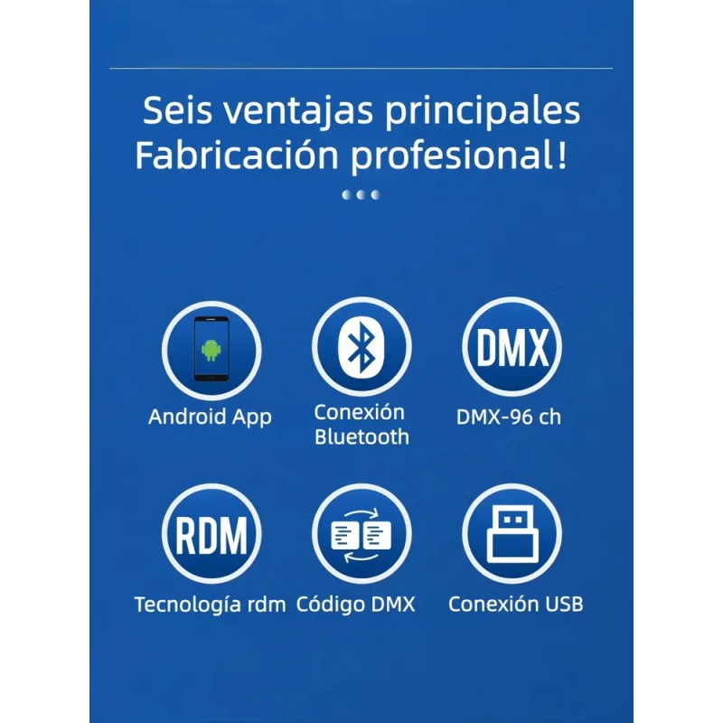 Interfaz Dmx Rdm Via Bluetooth Con App Smartphone 96 Canales