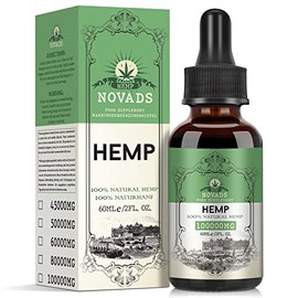 Premium Oil - 100000mg High Potency for Joint, Sleep, Stress & Anxiety, Rich in Omega 3-6-9, Vegan, 60ml (60ml 100000mg)