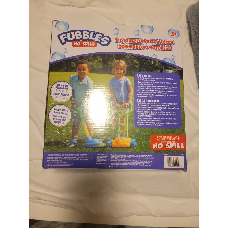 Fubbles NEW NWT no-spill motorized weed walker kids bubble blower