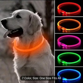 Adjustable Vibrant Night Safety Collar for Maximum Visibility and Peace of Mind - USB Rechargeable for Runners, Cyclists, and Pet Owners - Color: green