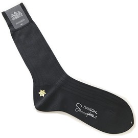 Harrison Supima Classic Linking Rib Socks, charcoal