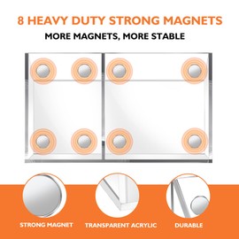 Magnetic Pen Holder Classroom Organization Acrylic Marker Holder for Whiteboard Refrigerator Locker Accessories Pencil Dry Erase Marker Basket