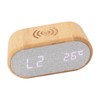 Wooden Alarm Clock USB Wireless Charging Wood LED Digital Display