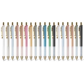 HuoHuair 1.0mm Ballpoint Pens Retractable Cute Black Ink Pens with Silicone Grip Smooth Writing Suitable for Office, Note-taking (18 pcs)