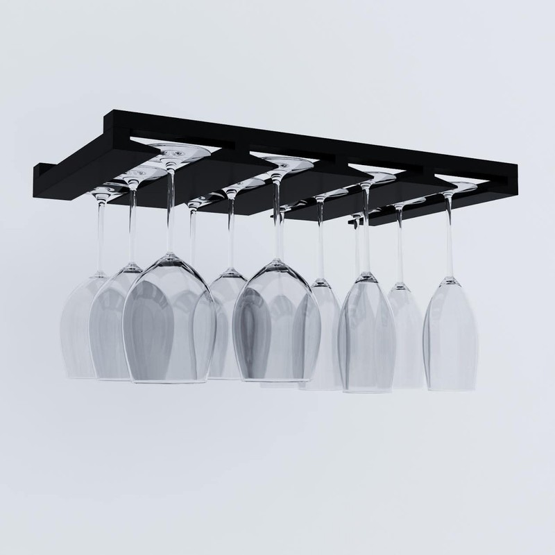 Rustic State Eze 4 Sectional Wood Under Cabinet Wine Glass