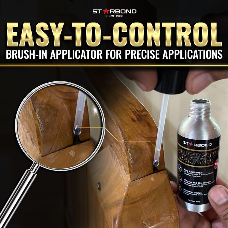 STARBOND Super Glue Remover, Dissolves Adhesive, CA Glue Debonder, Easy