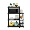 Furinno Turn-N-Tube Kitchen Shelf Cart, Americano/Black