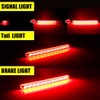 KENRTIR Red LED Rear Bumper Reflector Light Brake Sequential Turn