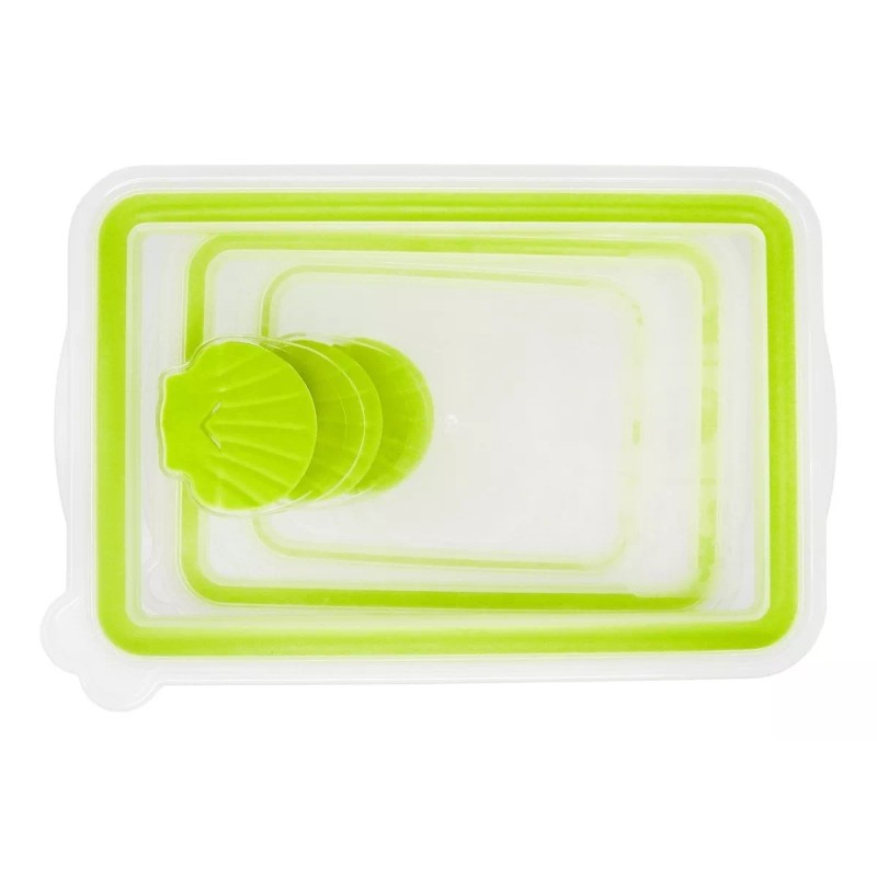 Aquila Juego De Recipientes Rectangulares Sea Shell Verde - Jr7163