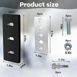 NNG 3/8" 304 Stainless Snow Blower Impeller Modification Kit, 3 Pack Rubber Blade Snow Blower Universal for Modifies 2-Stage Machine