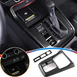 MUXEE 2PCS Center Console Frame Gear Shift Panel Cover Trim for Honda CRV CR-V 2023 2024 2025 - ABS carbon fiber Sport Interior Accessories