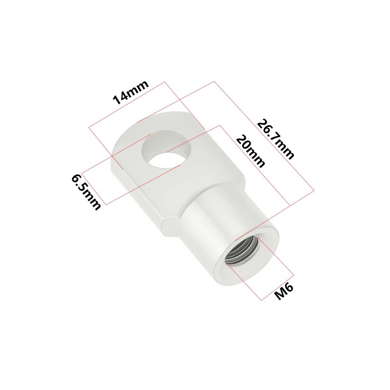 eMagTech 5PCS M6 Gas Spring Support Rod Flat Joint Connector