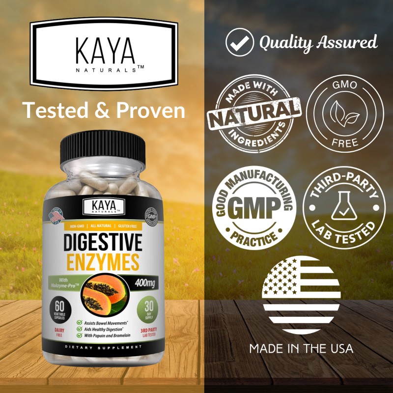 Digestive Enzymes w/ Prebiotic & Probiotics, Gas, Constipation & Bloating