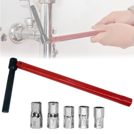 GIONAR Faucet Wrench with 5 Pieces 8-13mm Nut Set, Adjustable Tap Wrench for Faucets, Tap Wrench Set for Plumbers, Bathroom, Sink, Kitchen, Sink, Faucet,