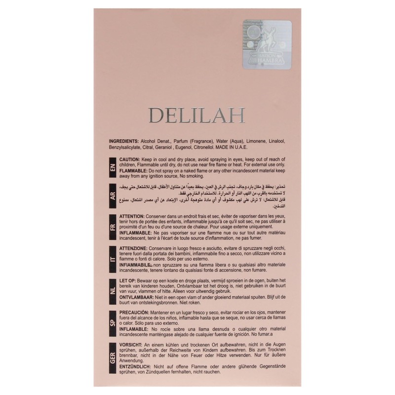 Lattafa Maison Alhambra Delilah Pour Femme Eau de Parfum Spray