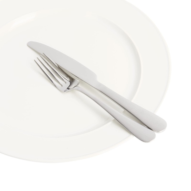 MIKASA Satin Symmetry Cutlery Set, Stainless Steel, 16 Pieces, Service