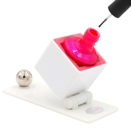 Nail Polish Holder - Anti-Spill Nail Polish Organizer Case-Nail Care Products with Rubber Pad Grippy Bottom & Wide Stable Base-Nail Polish Holder and Organizer for Mani/Pedi, Nail Art Tools (White)