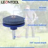 LEONTOOL 7 PCS Double Layer Corundum Lawnmower Blade Sharpener with