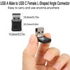 QIANRENON 10Gbps USB 3.1 to USB C 90° Angle Adapter