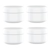 2oz New Empty White Plastic Jar with Dome Lid Cosmetic