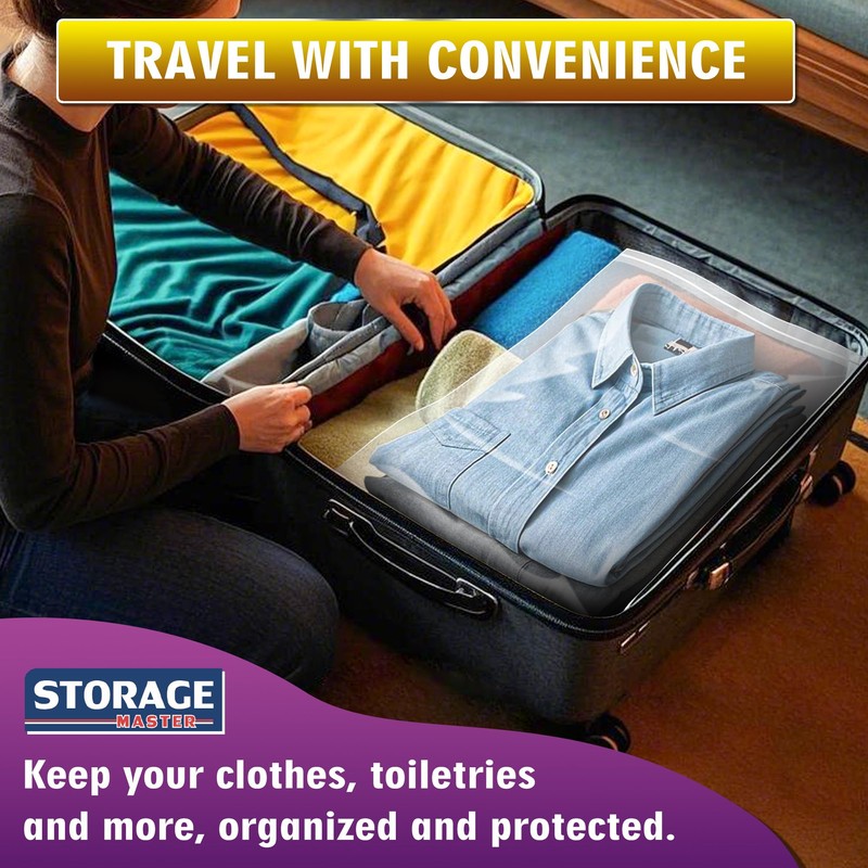 Extra Large 5 Gallon Zippered Plastic Bags for Storage- 18''