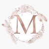 Letter M Rose Gold Pink Initial Monogram Sticker Decal Vinyl
