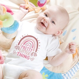 Dazoratix Baby Iron on Transfers - 30 Pcs Pink Ready to Press Heat Transfer Vinyl Stickers Onesie Decorating Kit Bodysuit Patches for Girl Shower Gender Reveal Party T-Shirts Hat DIY Crafts