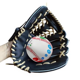 Baseball Glove, Softball Gloves, Baseball Catcher Mitt, 10.5''-12.5'' for T-Ball Youth Adult Training and Beginner Player, Left Hand Glove, Right Hand Throw (Black, 11.5 inch)