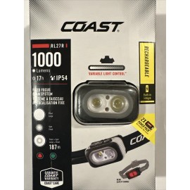 Coast Rl27r Rechargeable Plus Rear Loading 1000 Lumens Tri-Color LED Headlamp